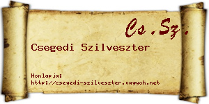 Csegedi Szilveszter névjegykártya
