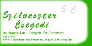 szilveszter csegedi business card